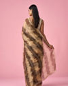 Mohey Women Green Organza Saree with Cutdana Work