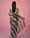 Mohey Women Indigo Blue Organza Saree with Print