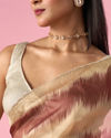 Mohey Women Maroon Organza Saree with Cutdana Work