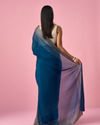 Mohey Women Blue Organza Saree with Stone Work