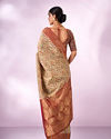 Mohey Women Cream Silk Saree with Zari and Sequin Work