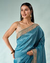 Mohey Women Green Silk Banarasi Saree with Hand Embroidery