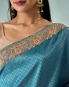 Mohey Women Green Silk Banarasi Saree with Hand Embroidery