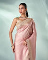 Mohey Women Pink Art Silk Saree with Hand Embroidery