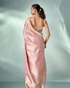 Mohey Women Pink Art Silk Saree with Hand Embroidery