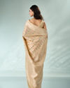 Mohey Women Cream Silk Saree with Weave