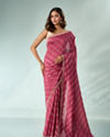 Mohey Women Pink Art Silk Saree with Stone Work