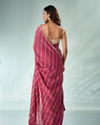 Mohey Women Pink Art Silk Saree with Stone Work