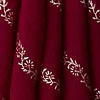 Wine Silk Saree with Print and Stone Work