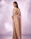 Mohey Women Purple Organza Saree with Stone Work