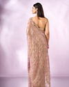 Mohey Women Purple Organza Saree with Stone Work