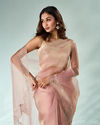 Mohey Women Pink Organza Saree with Stone Work