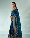 Mohey Women Blue Silk Saree with Zari Work