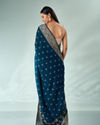 Mohey Women Blue Silk Saree with Zari Work