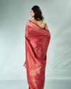 Mohey Women Pink Art Silk Saree with Weave