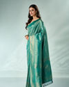 Mohey Women Green Silk Banarasi Saree with Weave Design