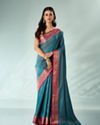Mohey Women Green Silk Saree with Weave Design