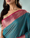 Mohey Women Green Silk Saree with Weave Design