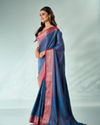 Mohey Women Yellow Silk Saree with Weave Design