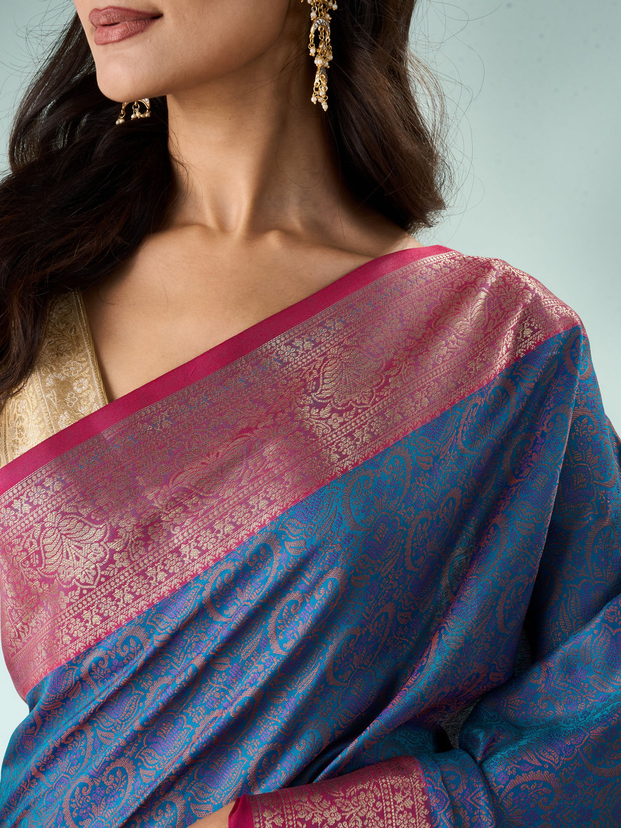 Mohey Women Yellow Silk Saree with Weave Design