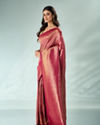 Mohey Women Pink Silk Saree with Weave Design