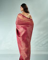 Mohey Women Pink Silk Saree with Weave Design