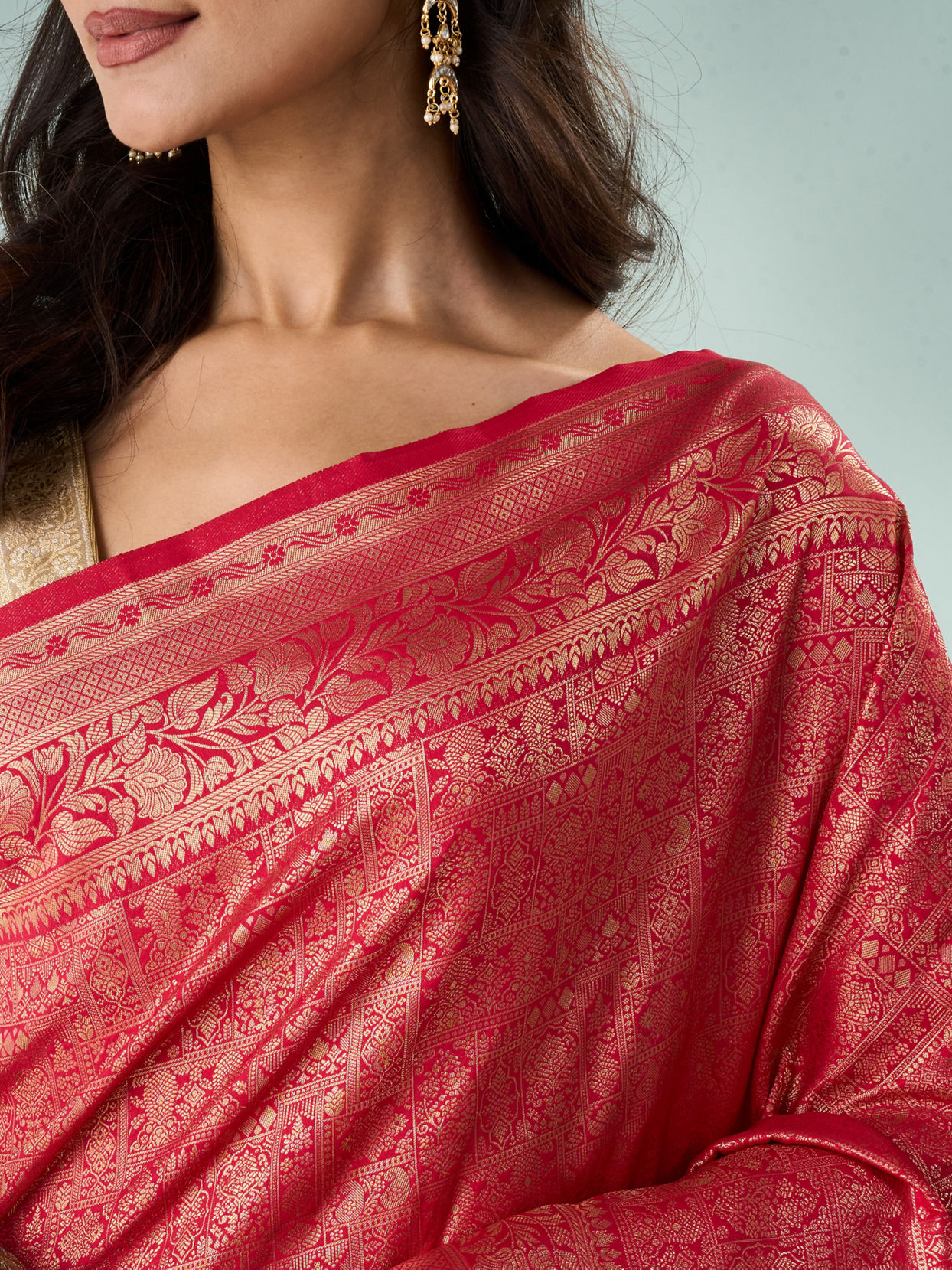 Mohey Women Pink Silk Saree with Weave Design