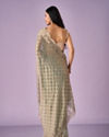 Mohey Women Sea Green Organza Saree with Stone Work