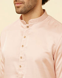 Manyavar Men Rose Pink Classic Kurta Set