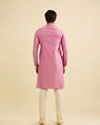 Manyavar Men Dusty Pink Bel Buti Patterned Kurta Set