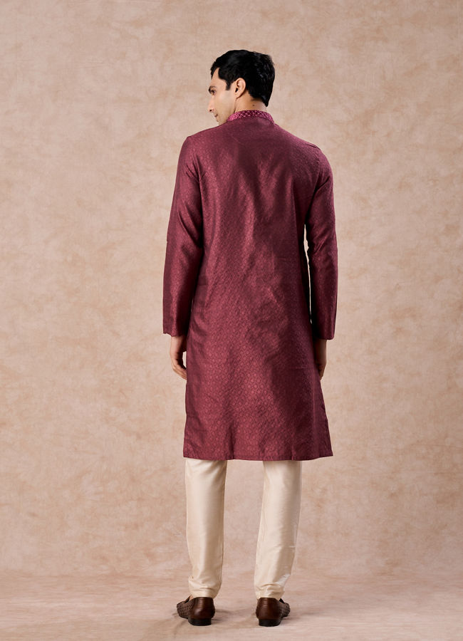 Manyavar Men Antique Pink Majesty Kurta Pajama