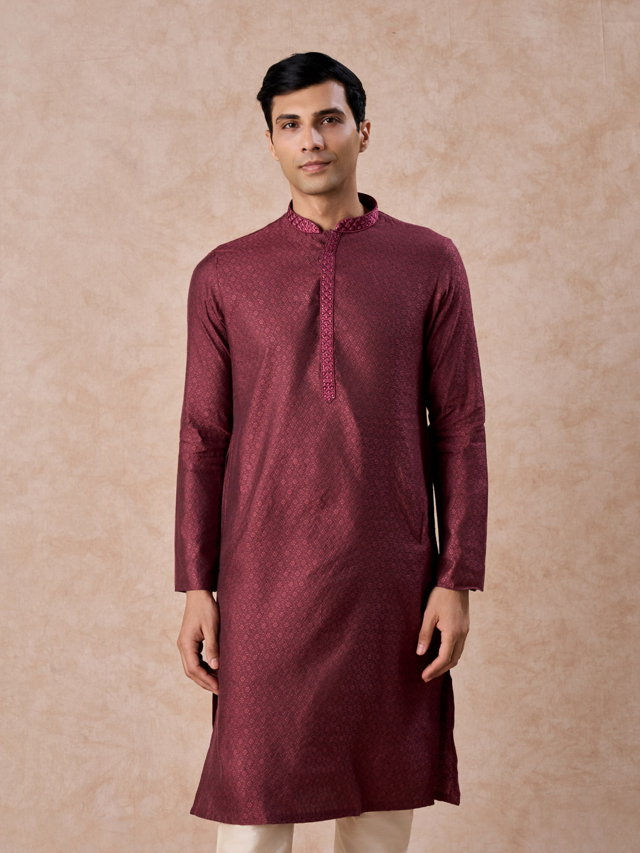 Manyavar Men Antique Pink Majesty Kurta Pajama