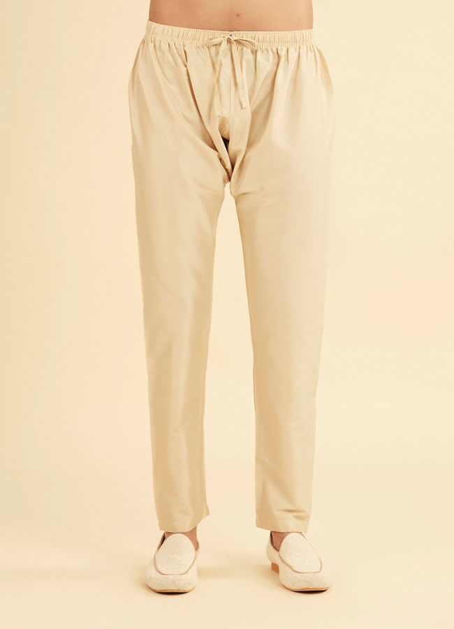 Manyavar Men Beige Delight Kurta Pajama