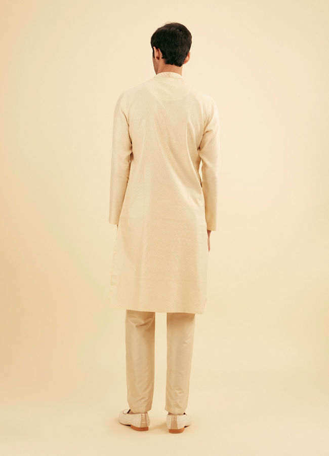 Manyavar Men Beige Delight Kurta Pajama