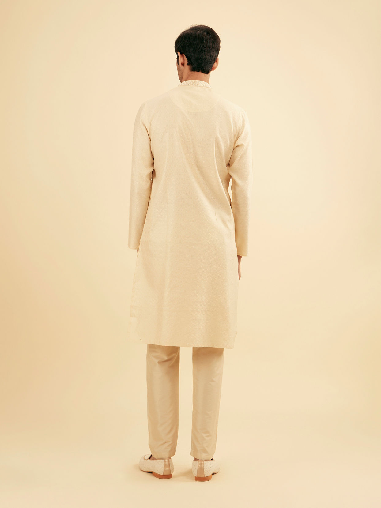 Manyavar Men Beige Delight Kurta Pajama