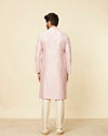Manyavar Men Seashell Pink Imperial Printed Kurta Set