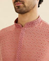 Manyavar Men Glorious Pink Kurta Pajama Ensemble