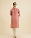 Manyavar Men Glorious Pink Kurta Pajama Ensemble