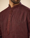 Manyavar Men Wine Elegance Kurta Pajama