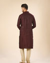 Manyavar Men Wine Elegance Kurta Pajama