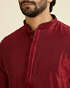 Manyavar Men Maroon Allure Kurta Pajama