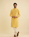 Manyavar Men Sunlit Mustard Blend Elegance Kurta Pajama image number 2