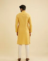 Manyavar Men Sunlit Mustard Blend Elegance Kurta Pajama image number 5