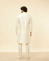 Manyavar Men Cloud Cream Self Patterned Kurta Set