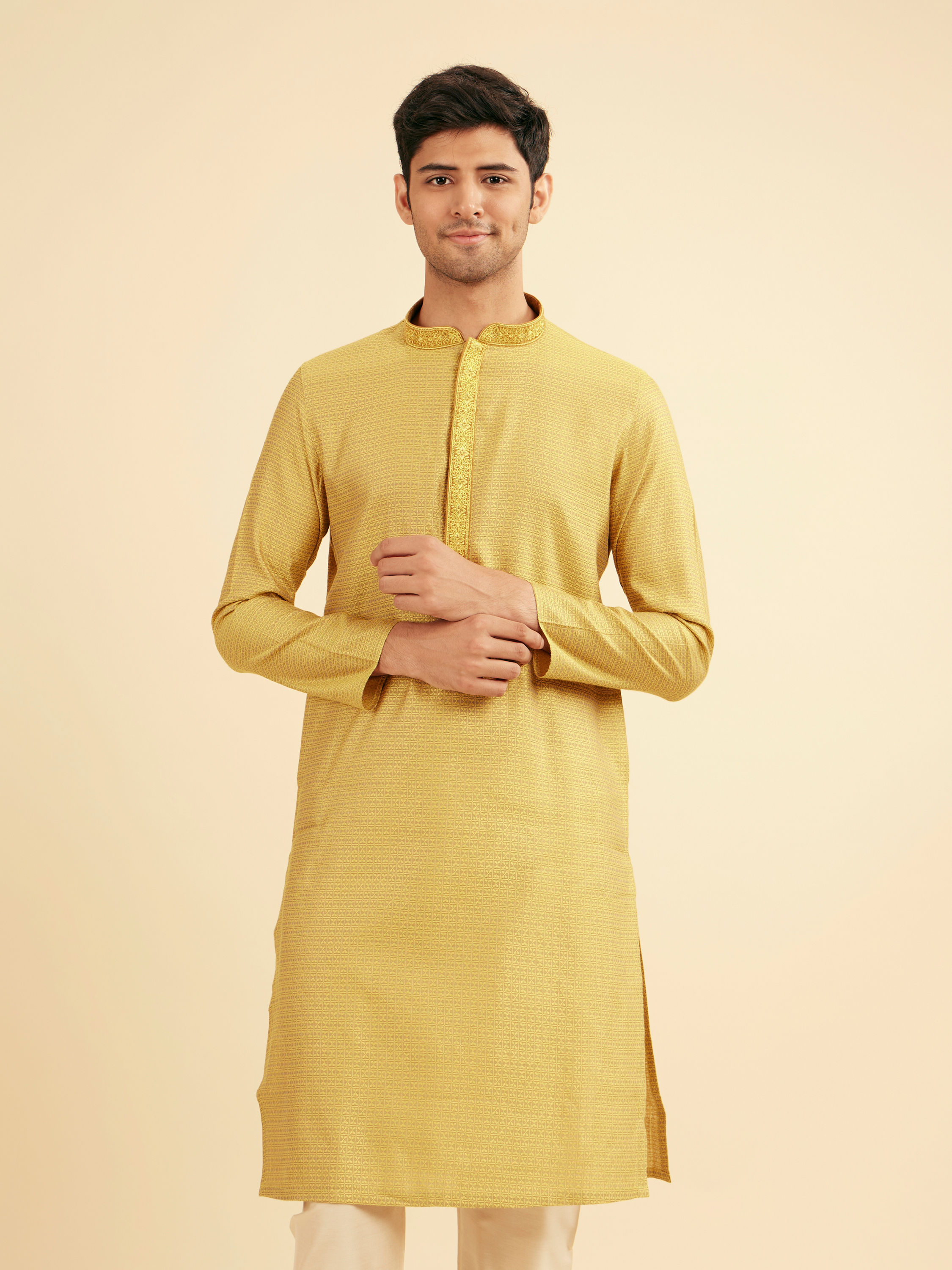 Manyavar Men Emerald Meadow Kurta Pajama