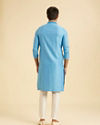 Manyavar Men Light Blue Elegance Kurta Pajama