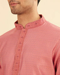 Manyavar Men Dusty Pink Charm Kurta Pajama