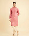 Manyavar Men Dusty Pink Charm Kurta Pajama
