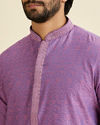 Manyavar Men Regal Purple Kurta Pajama Fiesta