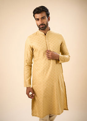 Manyavar Men Fawn Elegance Kurta Pajama